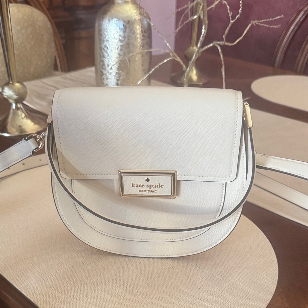 kate spade New York Cream Leather Crossbody Bag